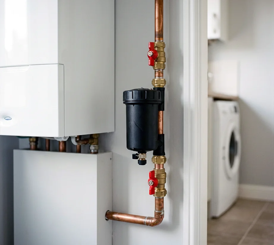 Magnetic Filter next to boiler